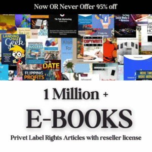 1 Million+ eBooks & 1 Million PLR Articles Bonus | Reseller Rights | Digital Product Mega Bundle