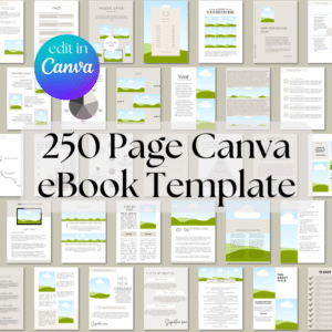Ultimate Canva eBook & Course Workbook Template | 250 Editable Pages with PLR & MRR Rights
