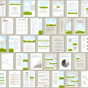 Canva eBook Template, Course WorkBook Template, How to Create e-Book,150 EBook Template Canva