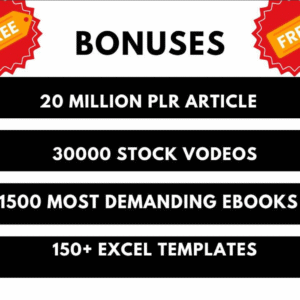 2 Million+ Ebooks + 2 Million PLR Articles Bonus with reseller rights