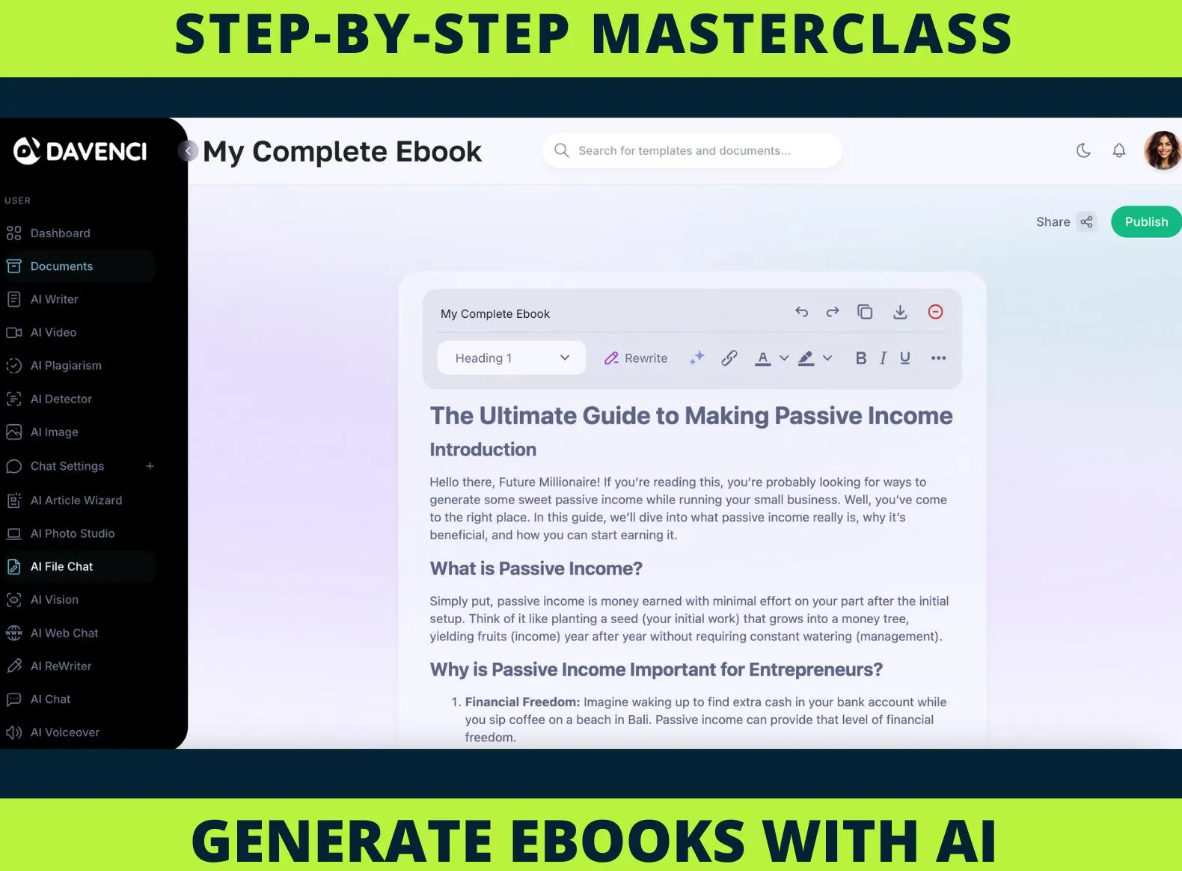 Generate a Complete eBook with AI | Step-by-Step Masterclass with Videos - Image 3