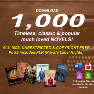 1000 Timeless Classic & Famous Novels | Digital Format with PLR