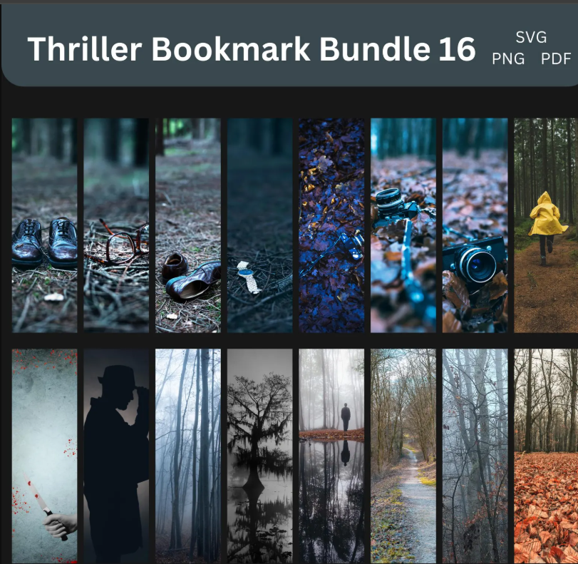 Thriller & Horror Bookmarks Bundle | Digital Download
