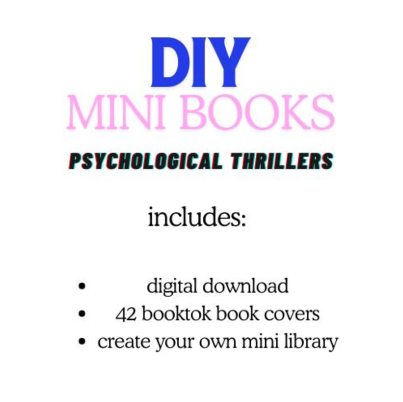 Psychological Thriller DIY MiniBooks DIGITAL PDF Printout - Image 3